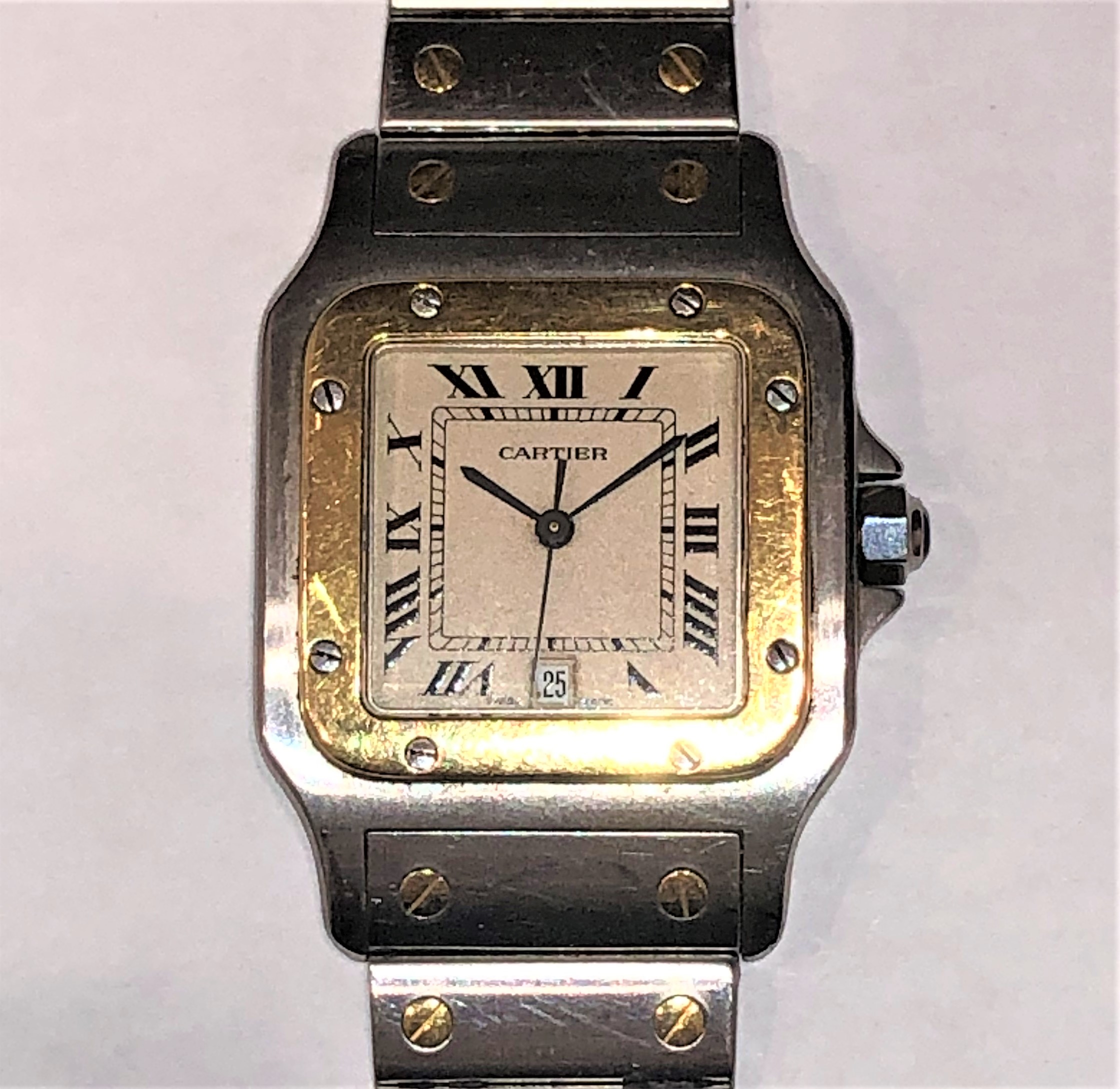 【Cartier/カルティエ】サントスガルベ SS×YGコンビ QZ 腕時計