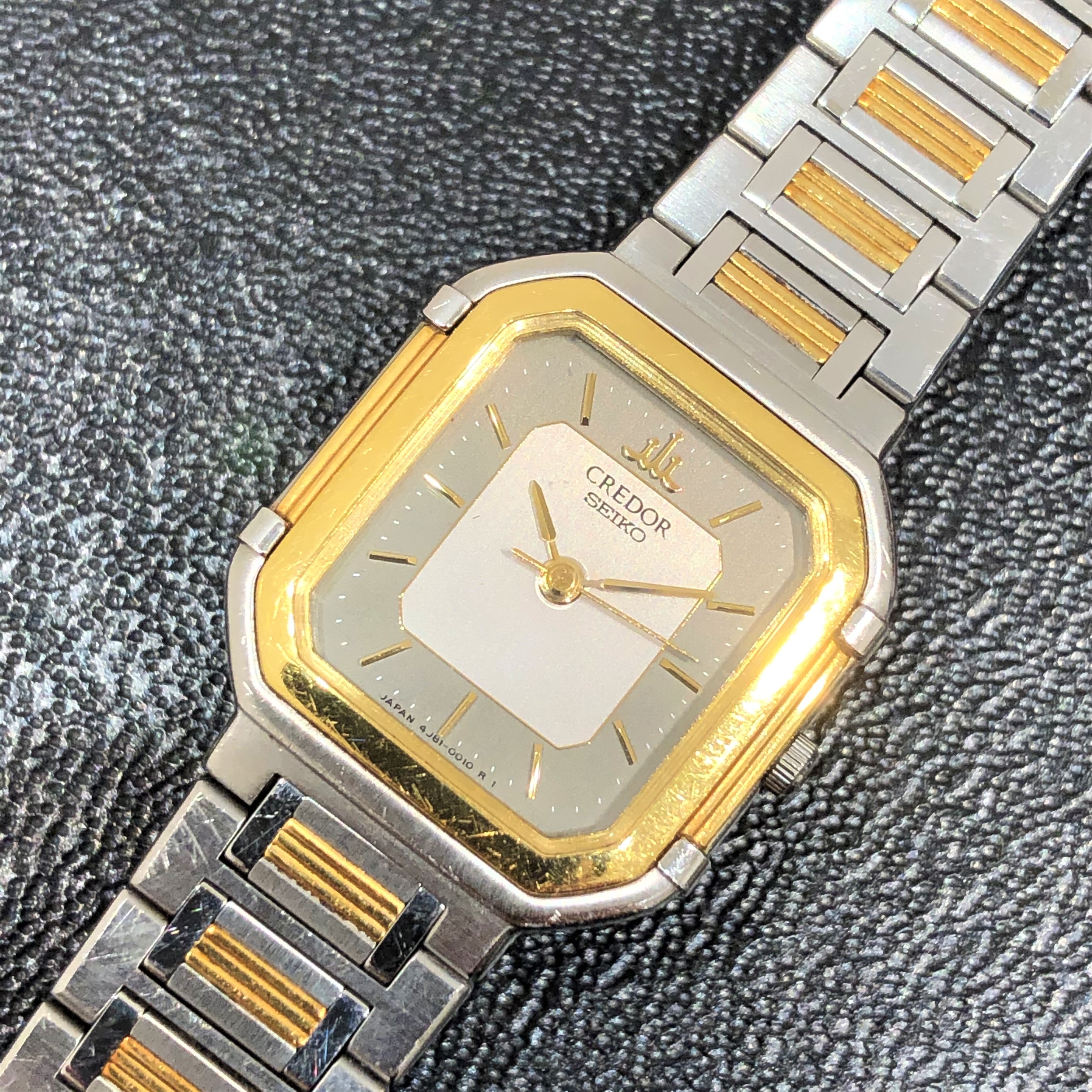 【SEIKO CREDOR/セイコー クレドール】4J81-5000 18KTベゼル クオーツ レディース 腕時計