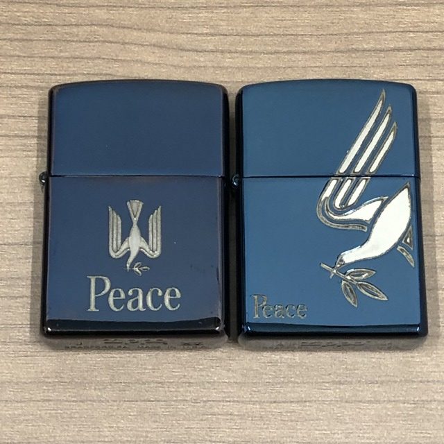 男女兼用-2000年製 平成12年 Zippo ジッポー Peace ピース オイル