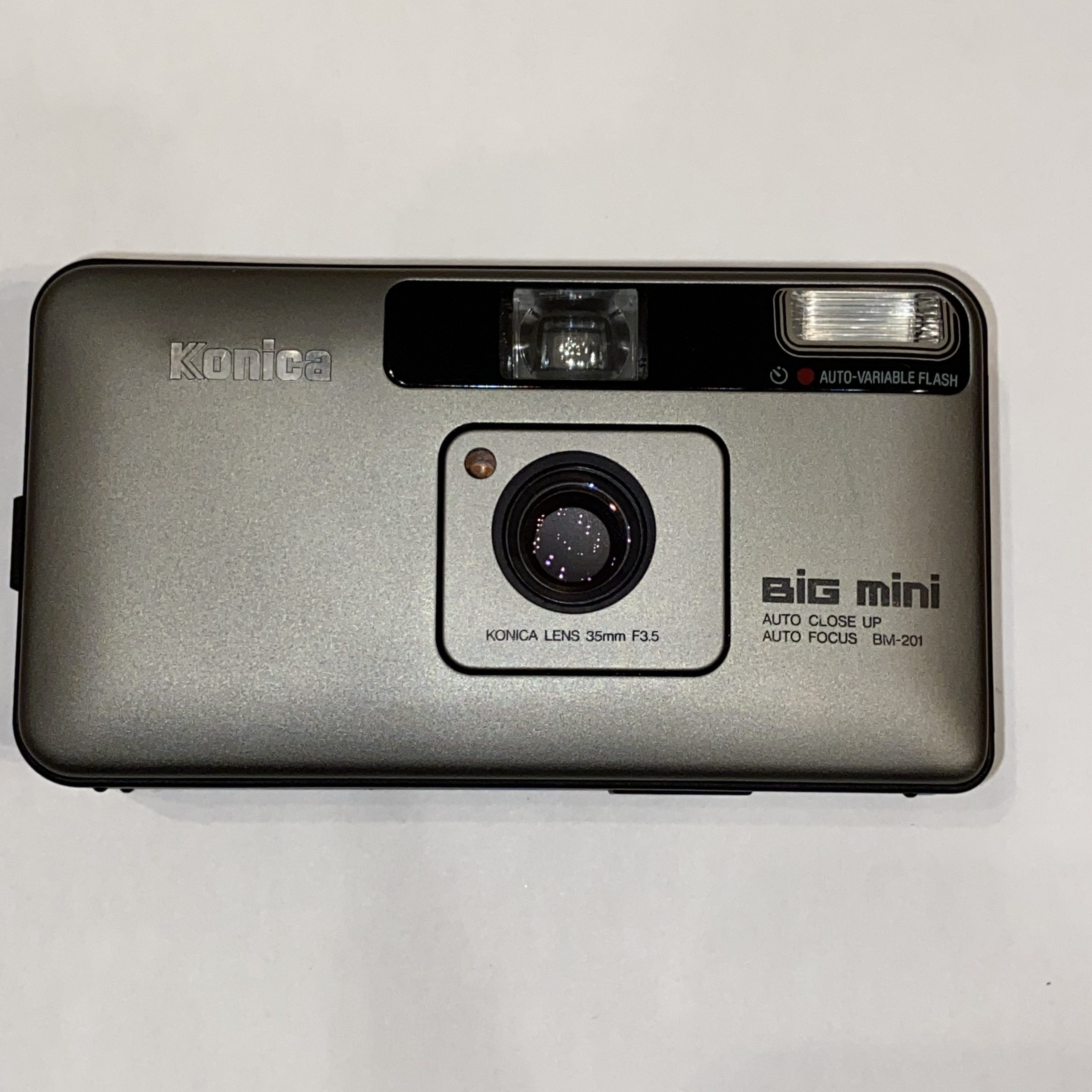 【Konica/コニカ】Big mini BM-201 コンパクトフィルムカメラ ケース付き