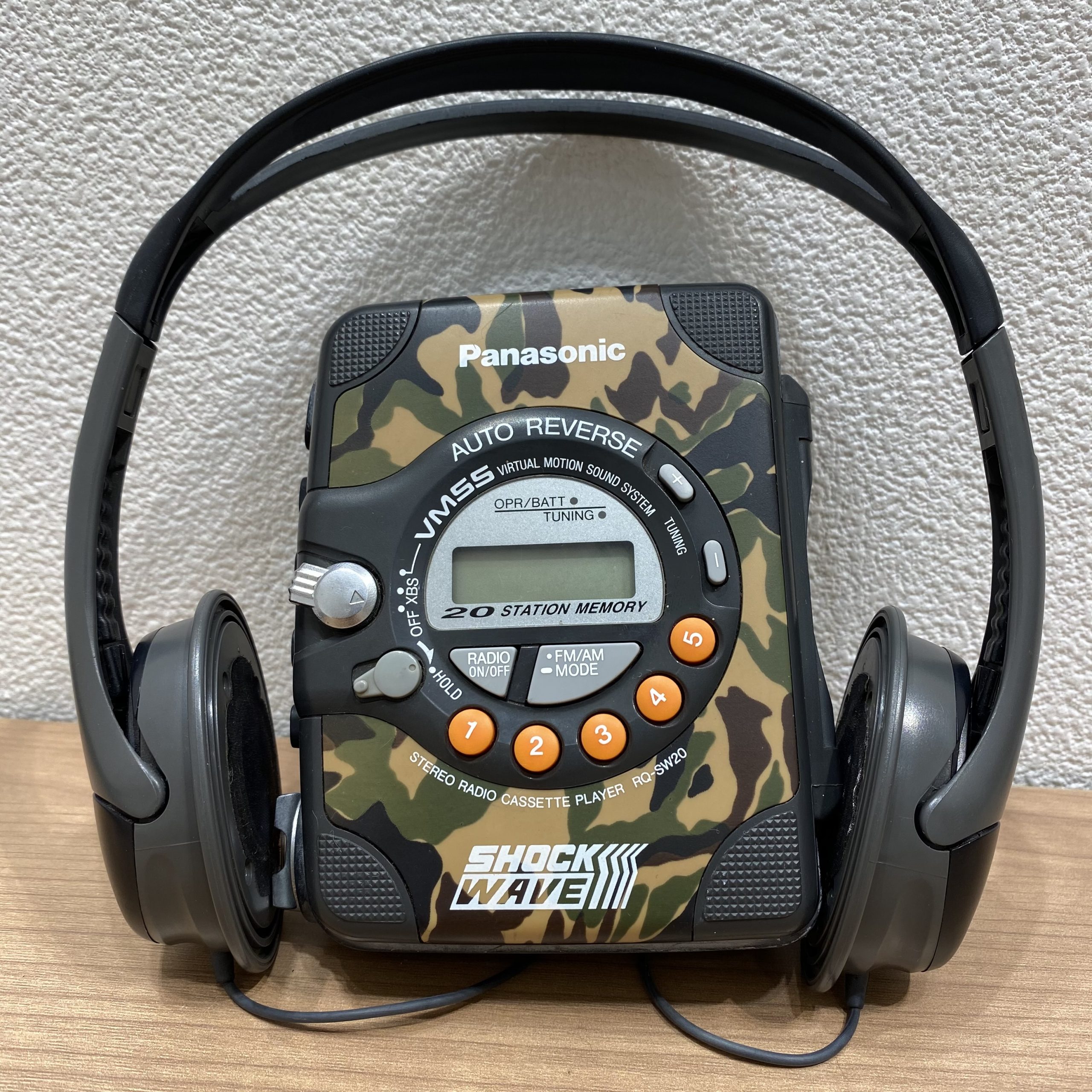 【Panasonic/パナソニック】 SHOCK WAVE ショックウェーブ RQ-SW20 迷彩カラー カセットプレーヤー ラジオ