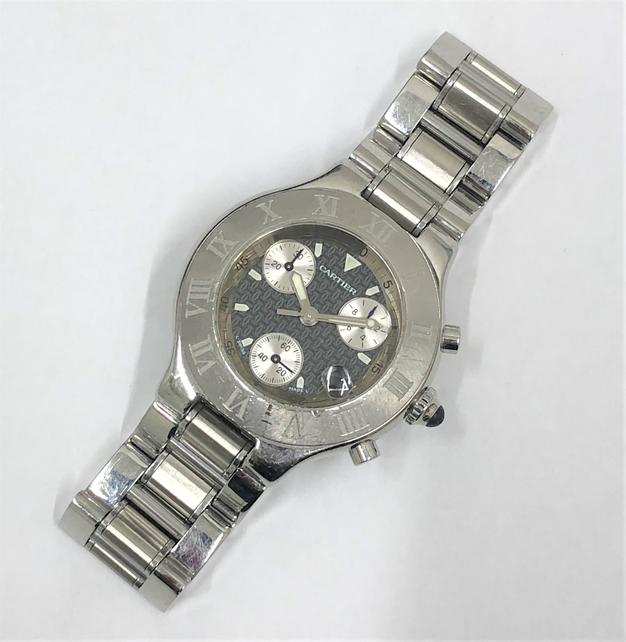 【Cartier/カルティエ】マスト21 ヴァンティアンクロノスカフ QZ 腕時計