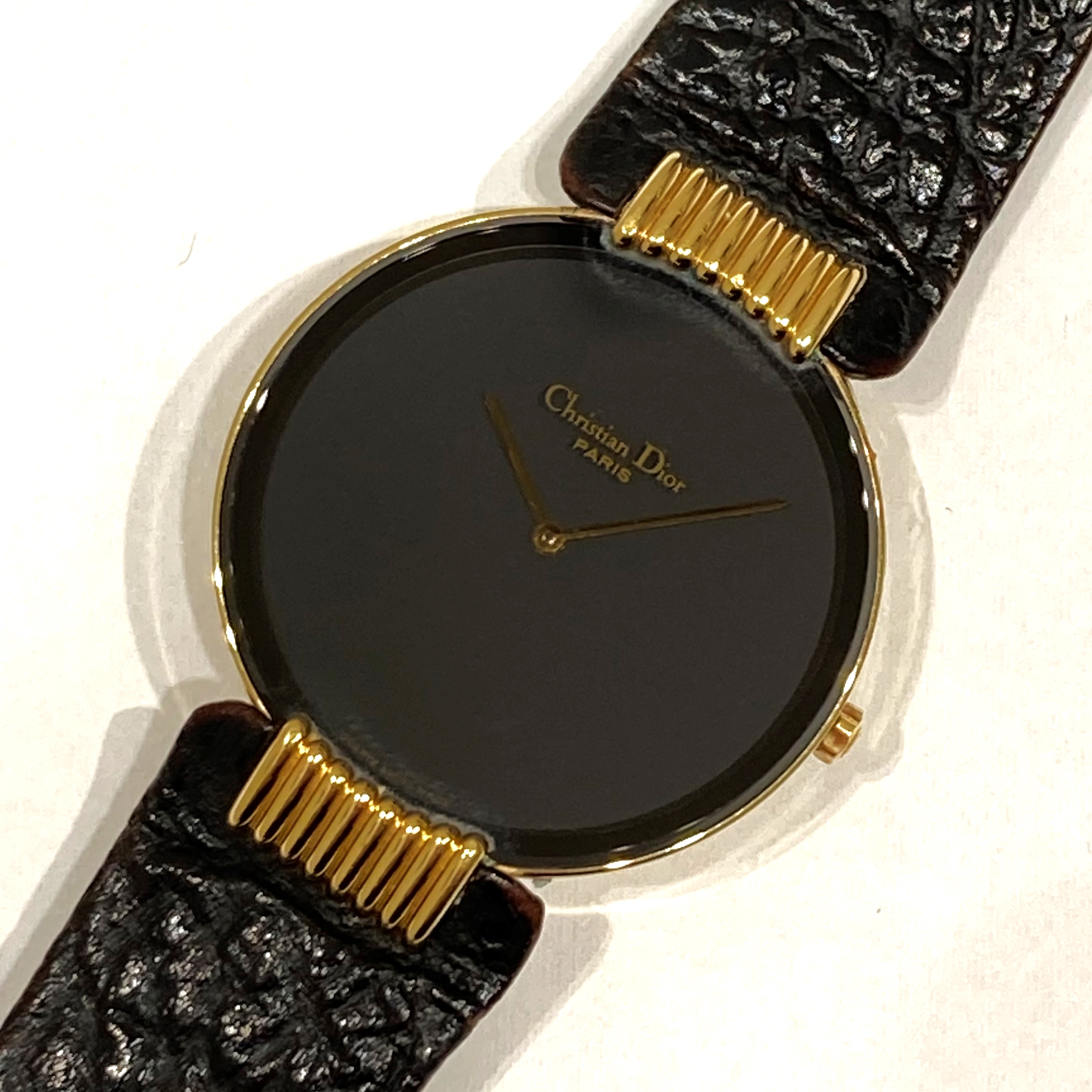 【Christian Dior/クリスチャンディオール】バギラ ブラックムーン 47 153-2 QZ 腕時計