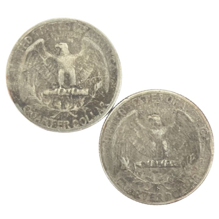 アメリカ ワシントン 25セント銀貨