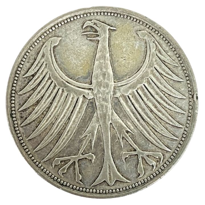 ドイツ 5マルク銀貨 1951年 銀625