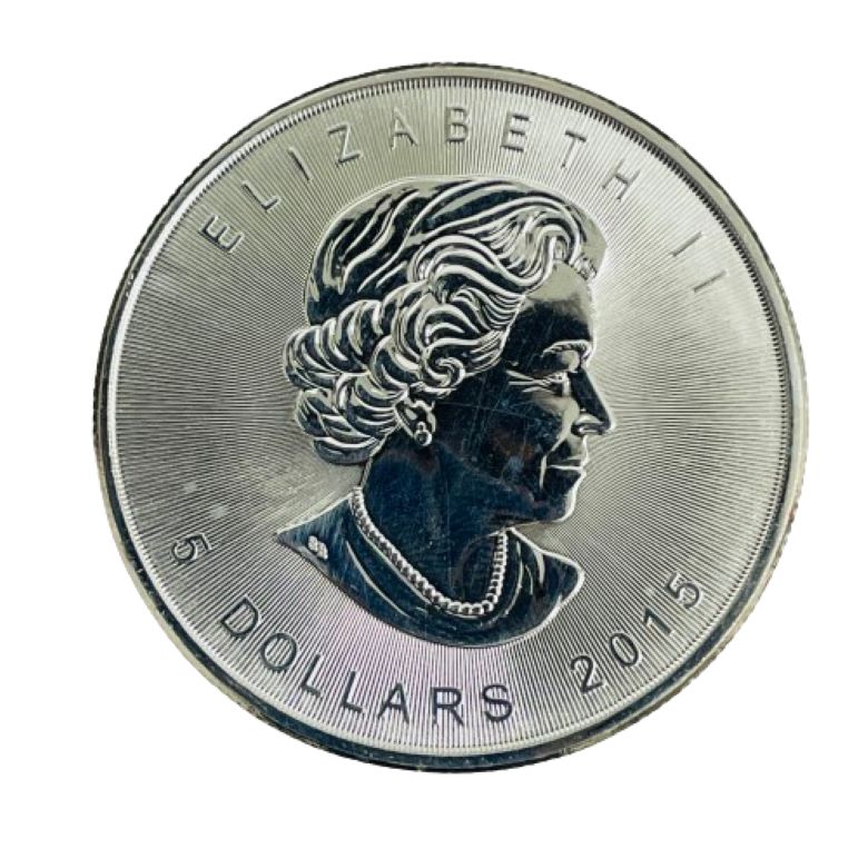 カナダ エリザベス２世 5ドル銀貨 2015