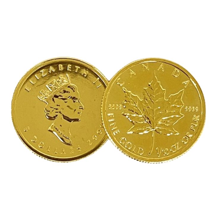 純金 メイプルリーフ金貨 1/10oz