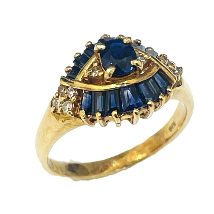 【K18】リング S2.0ct MD0.22ct