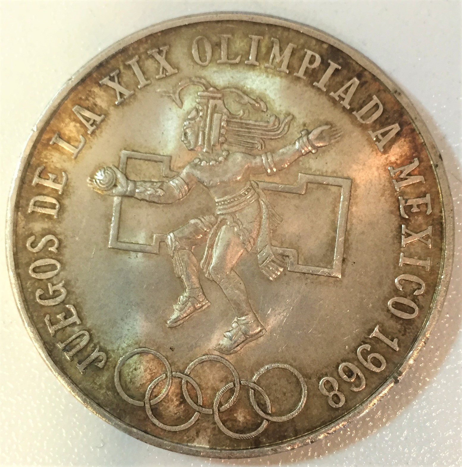 【外国銭】1968年メキシコオリンピック25ペソ銀貨