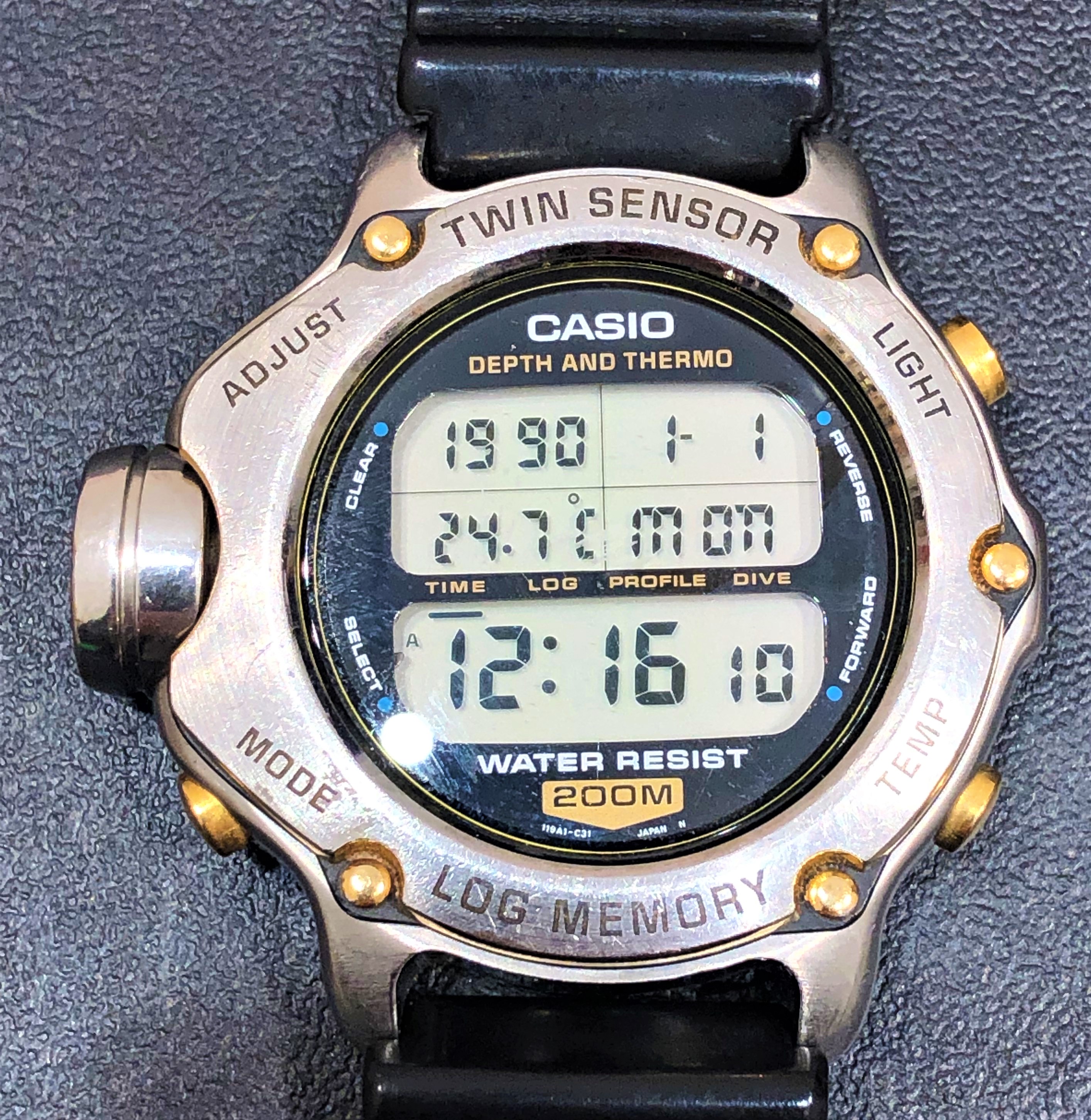 【CASIO/カシオ】DEP-600 ツインセンサーロッグメモリー 腕時計