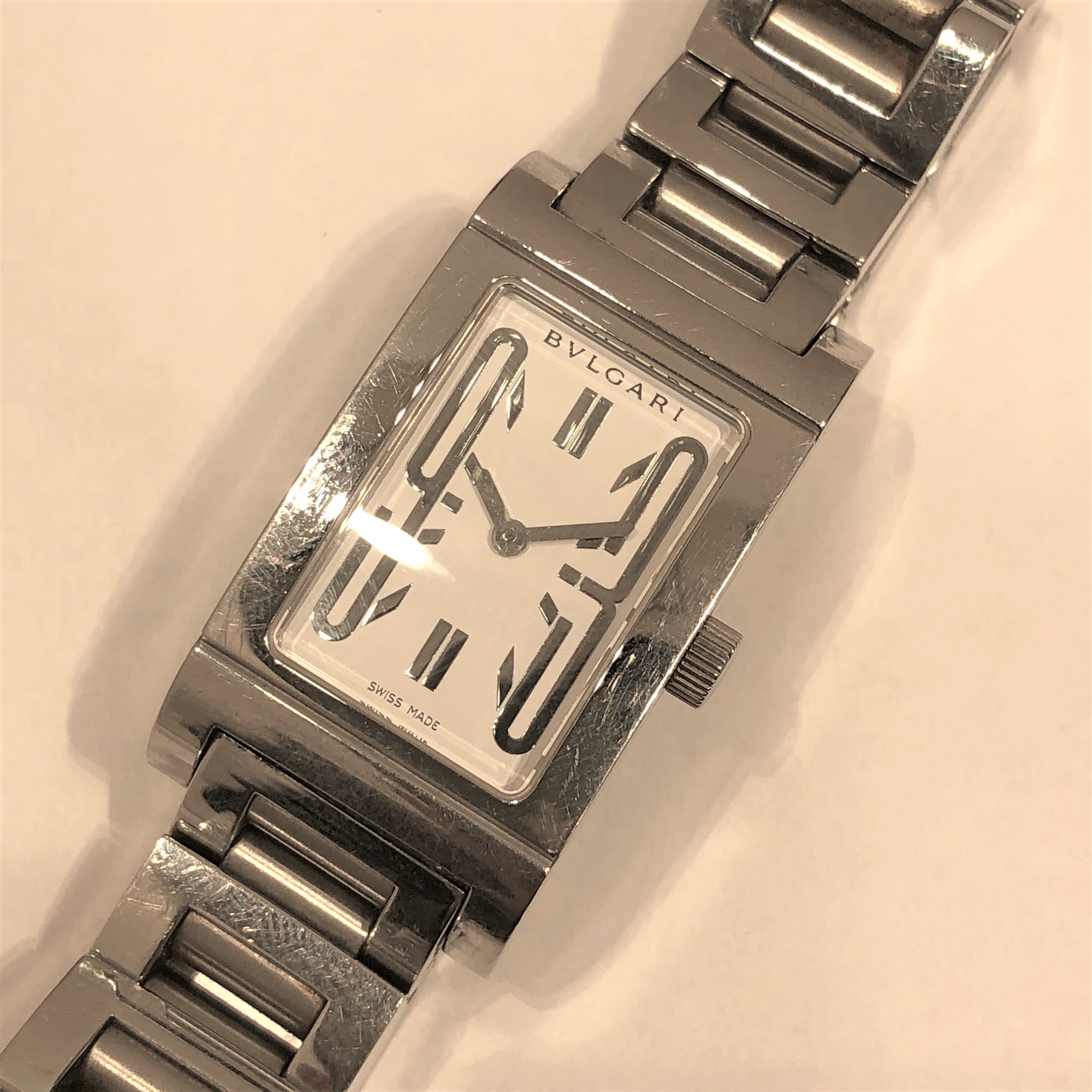 【BVLGARI/ブルガリ】クオーツ レッタンロゴ RT39S 腕時計