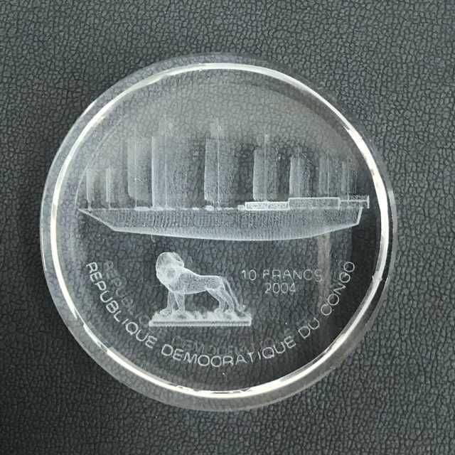 コンゴ 10フラン 2004年 アクリルコイン