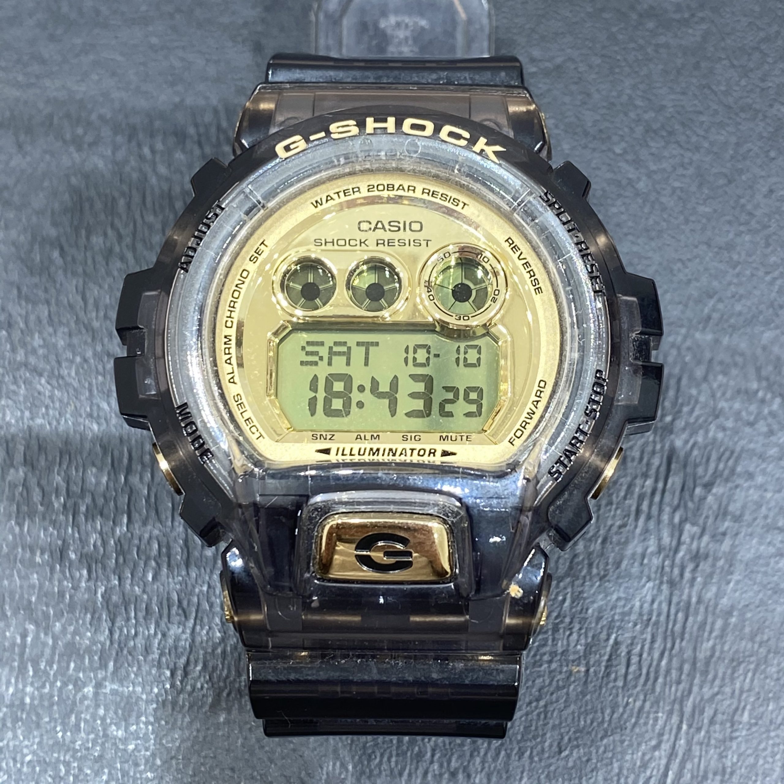 【CASIO/カシオ】G-SHOCK/ジーショック RESIST デジタル腕時計 GD-X6900FB 3420 ゴールド×グレースケルトン 