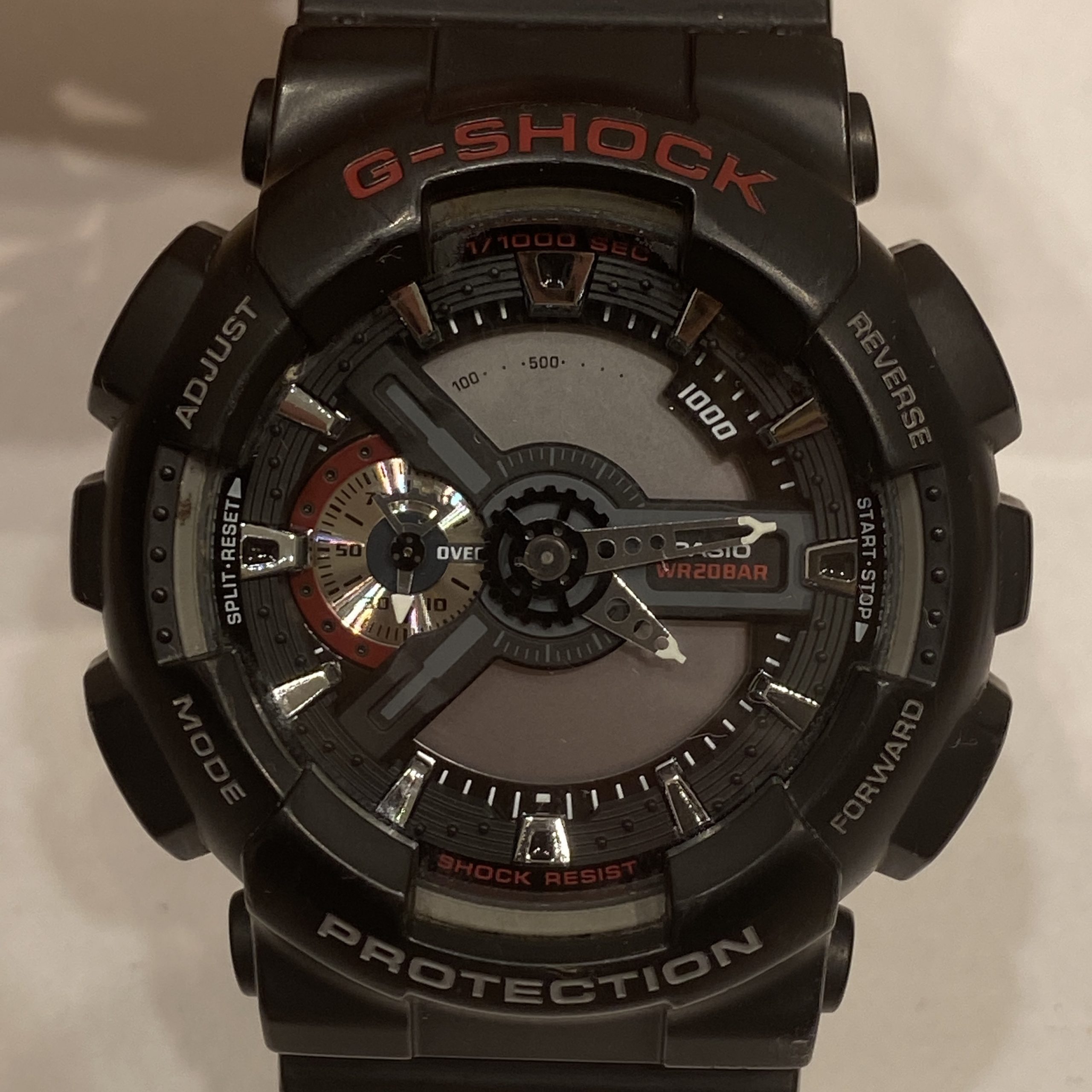 【CASIO/カシオ】G-SHOCK/ジーショック RESIST アナデジ腕時計 GA-110 ブラック