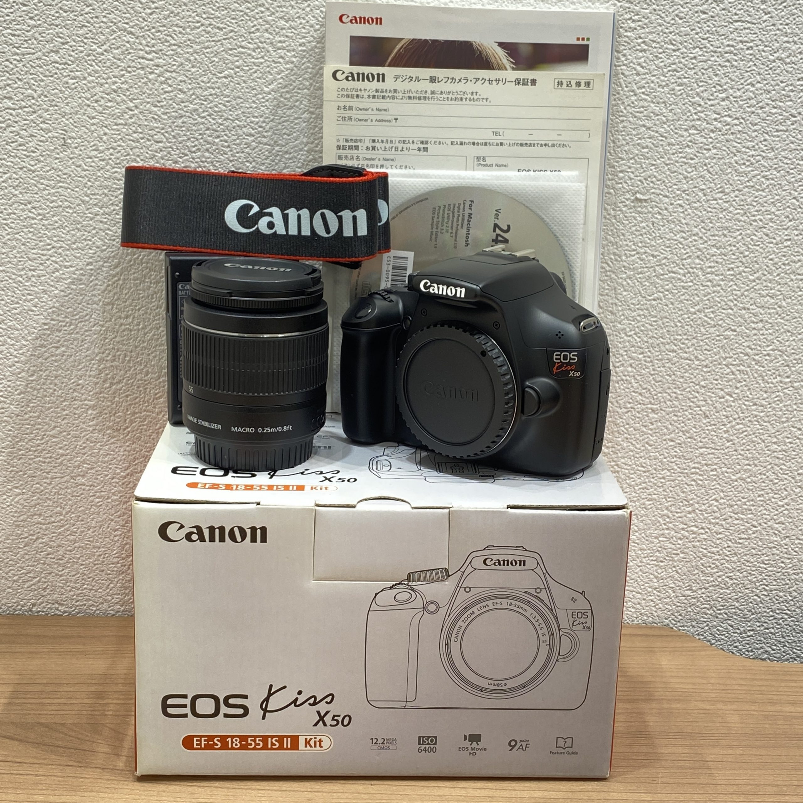 【Canon/キャノン】EOS Kiss X50 EF-S 18-55 IS Ⅱ Kit/キット 一眼レフカメラ