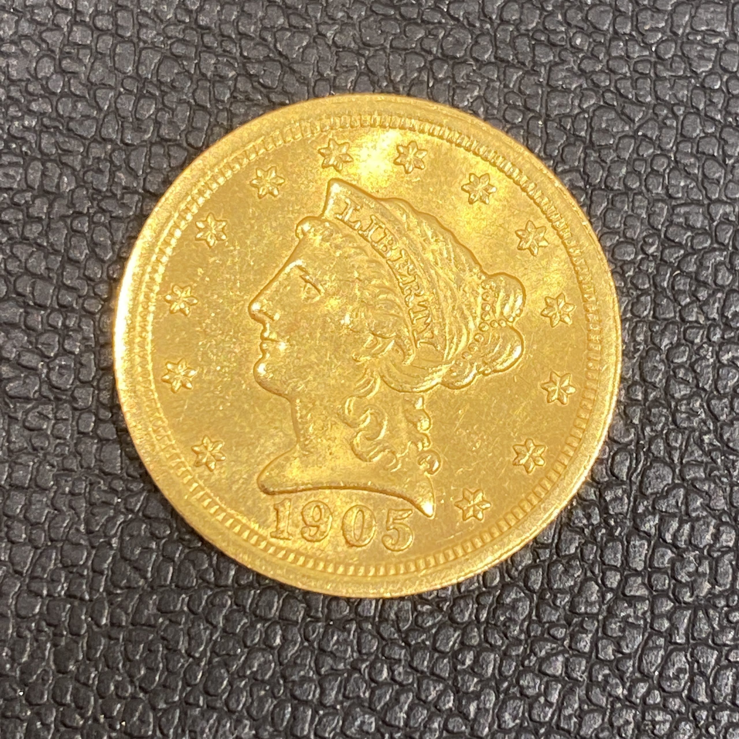K21.6 アメリカ 金貨 2.5ドル 1905年 リバティヘッド