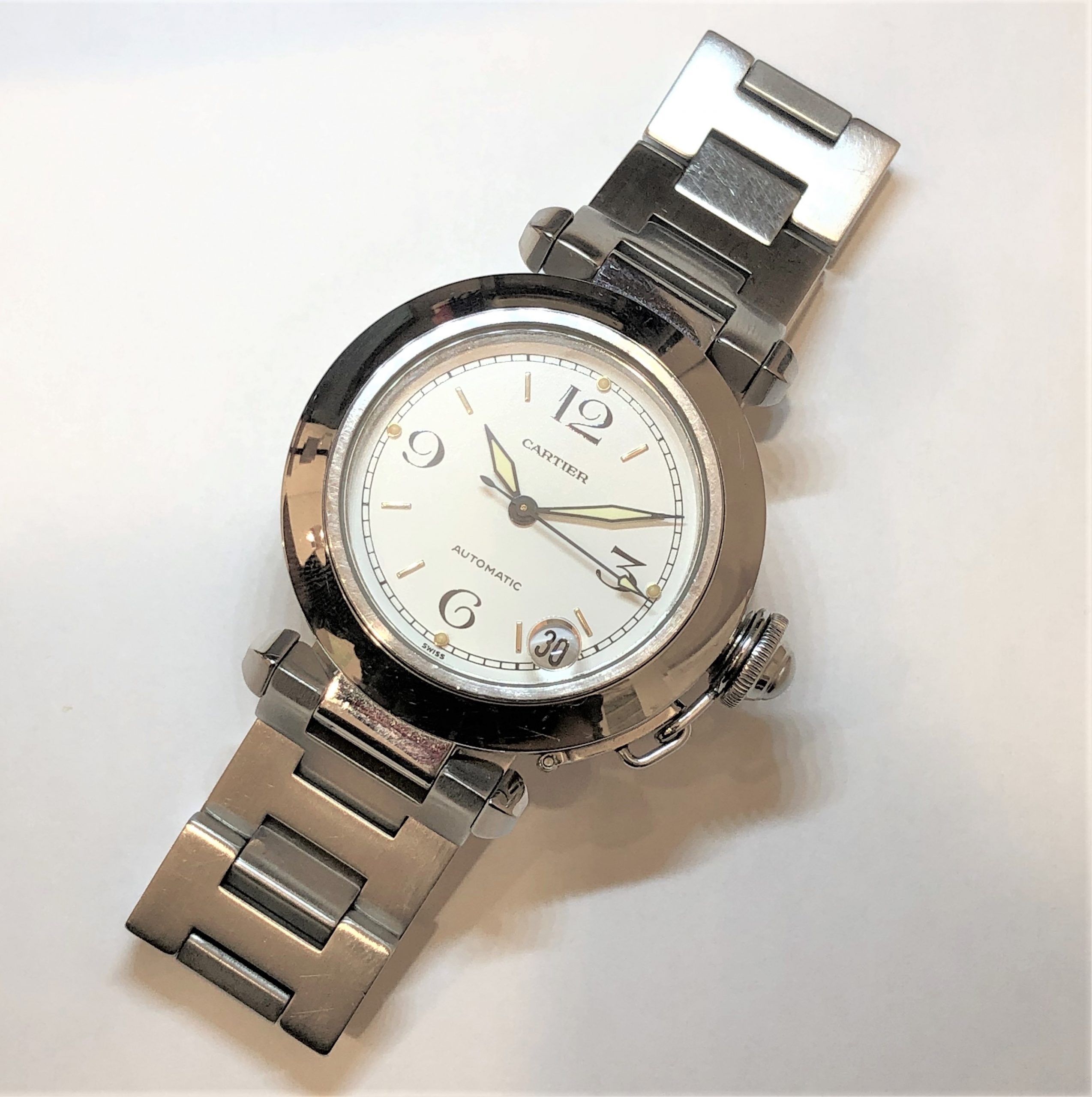 【Cartier/カルティエ】パシャC スモールセコンド ボーイズ W31015M7 AT 腕時計