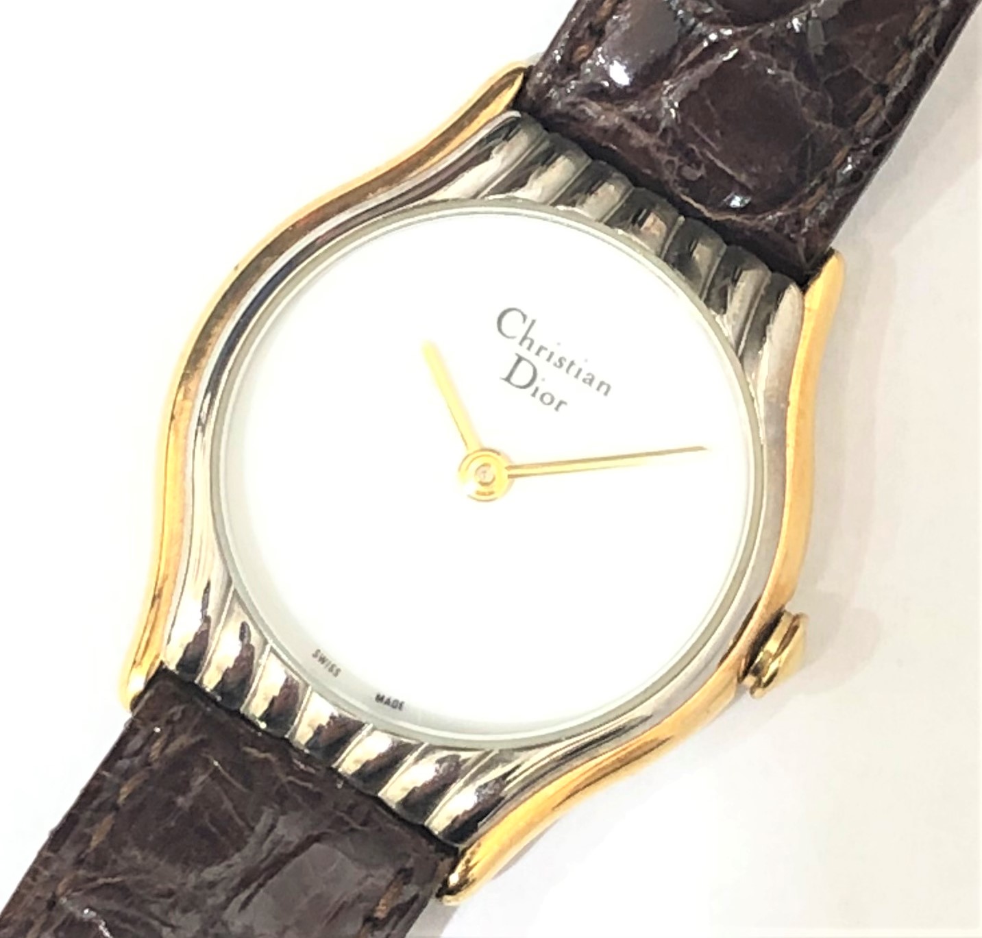 【Christian Dior/クリスチャンディオール】ラウンドフェイス 3408 QZ 腕時計