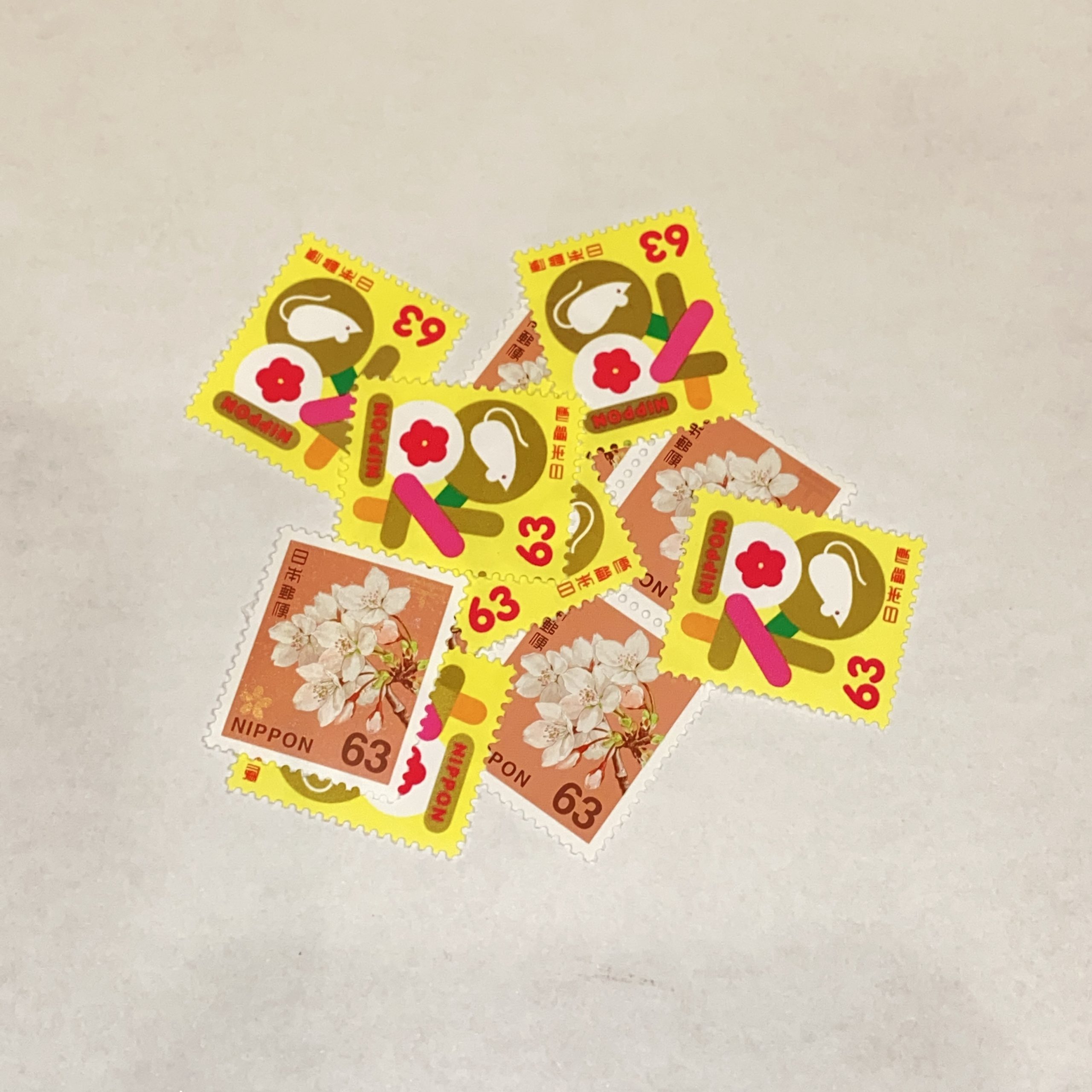 日本バラ切手 63円