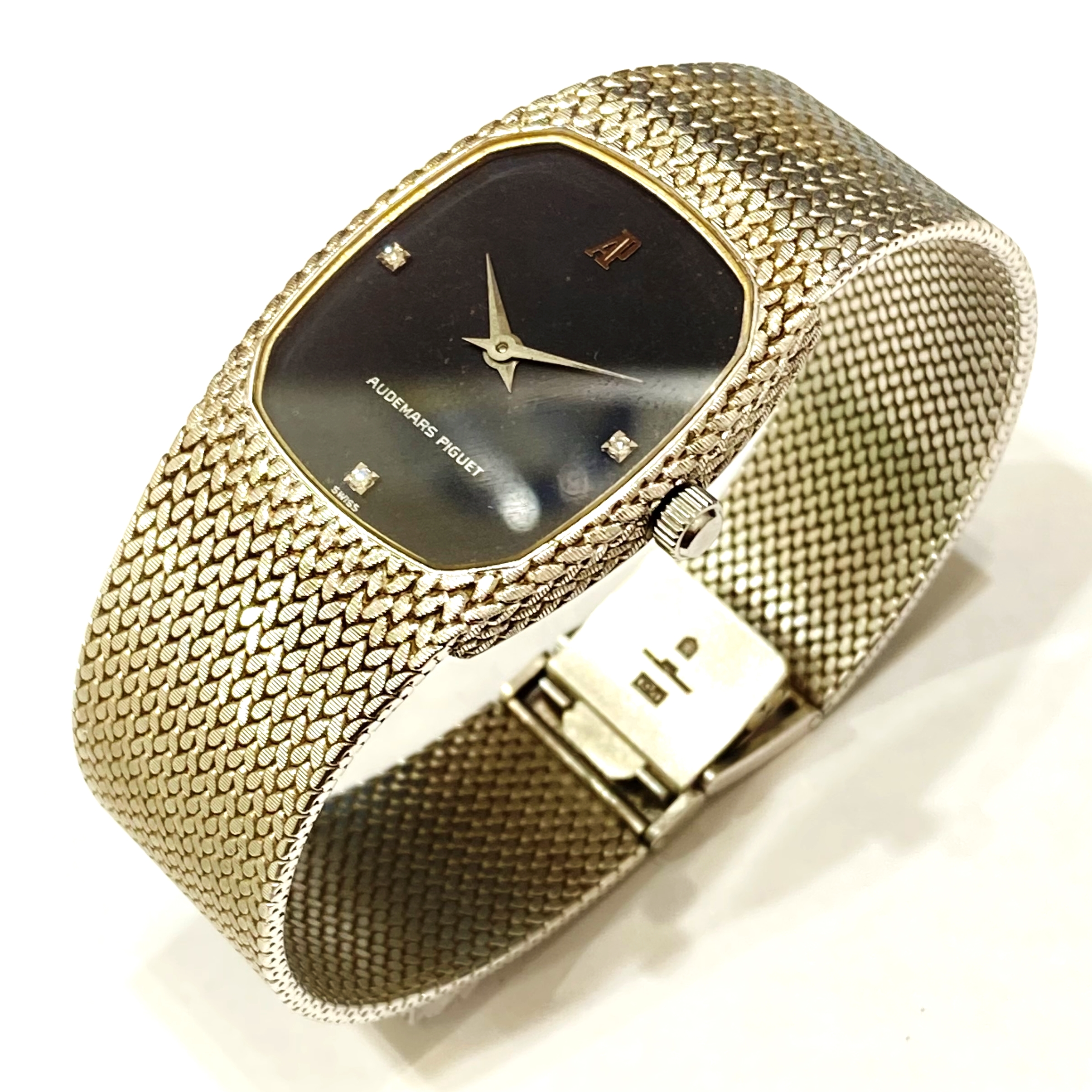 【AUDEMARS PIGUET/オーデマピゲ】K18WG 3Pダイヤモンド アンティーク 手巻き 腕時計