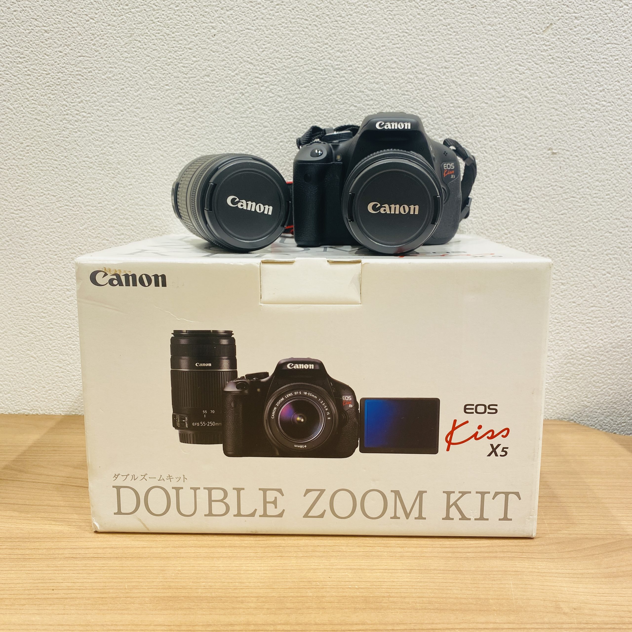 【Canon/キャノン】EOS X5 ダブルズームキット デジタル一眼カメラ EF-S 18-55mm 1:3.5-5.6 IS Ⅱ/55-250mm 1:4-5.6
