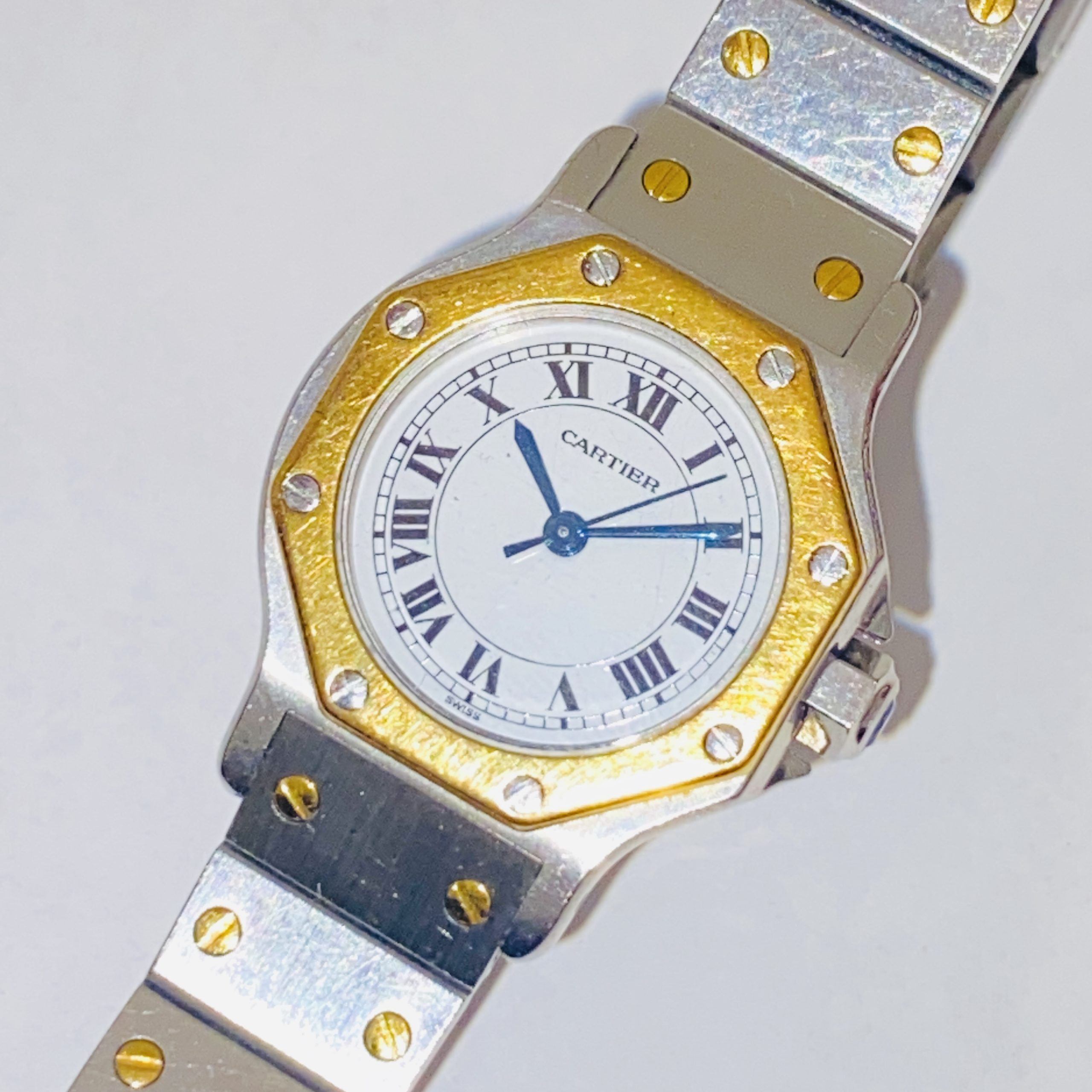【Cartier/カルティエ】QZ サントスオクタゴン レディース時計