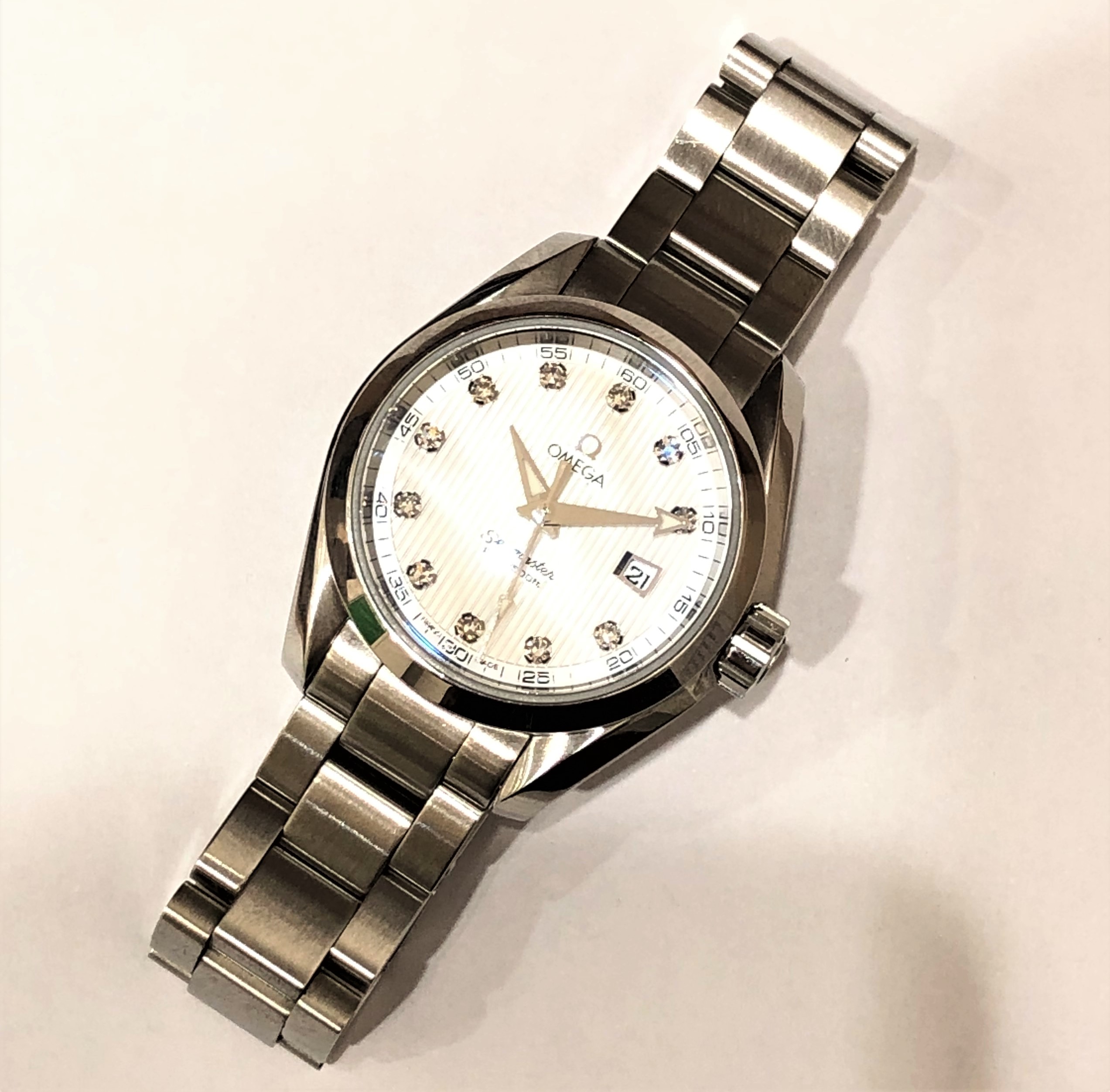 OMEGA シーマスター アクアテラ 11Pダイヤモンド 231.10 QZ 腕時計 
