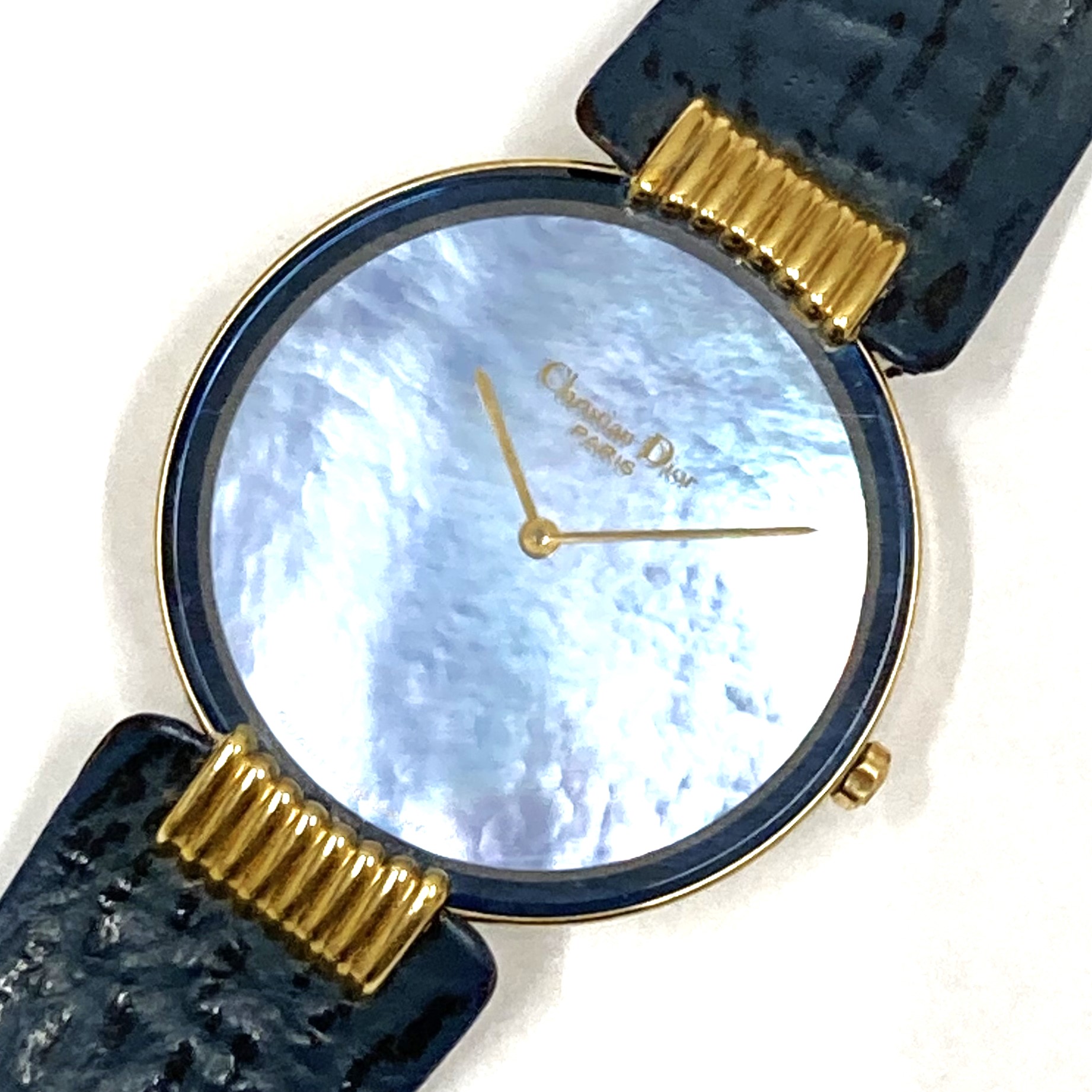 【Christian Dior/クリスチャンディオール】バギラ シェル文字盤 47 153-3 QZ 腕時計