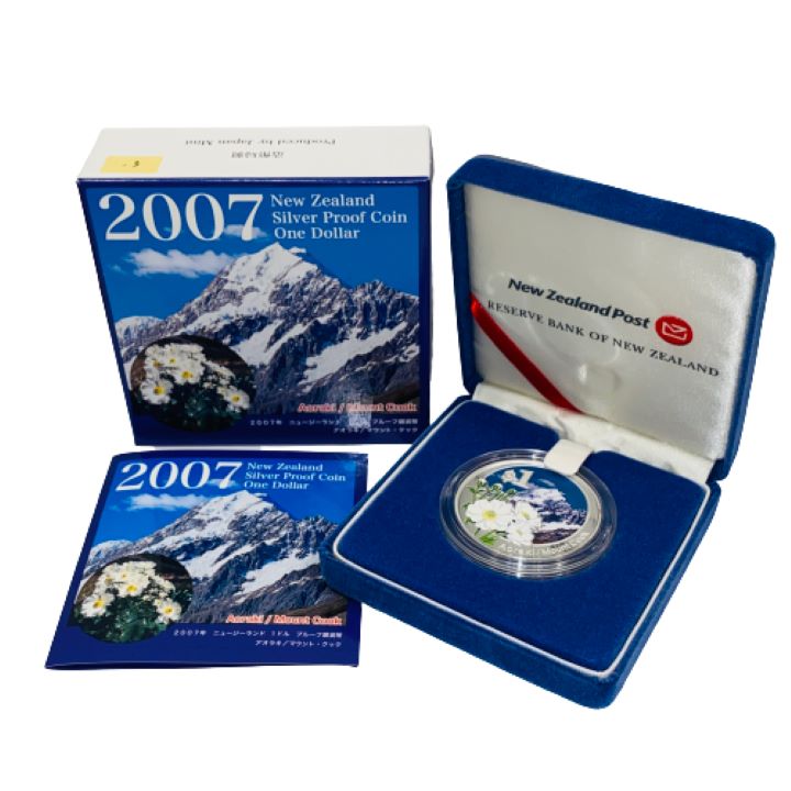 2007年 ニュージーランド 1ドル 記念銀貨/カラーコイン
