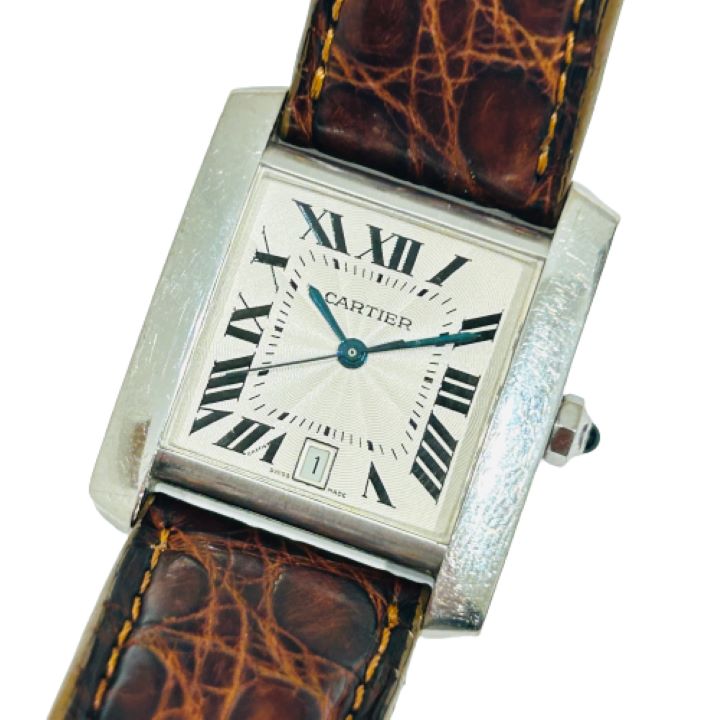 【Cartier/カルティエ】オートマ タンクフランセーズLM 18K 腕時計