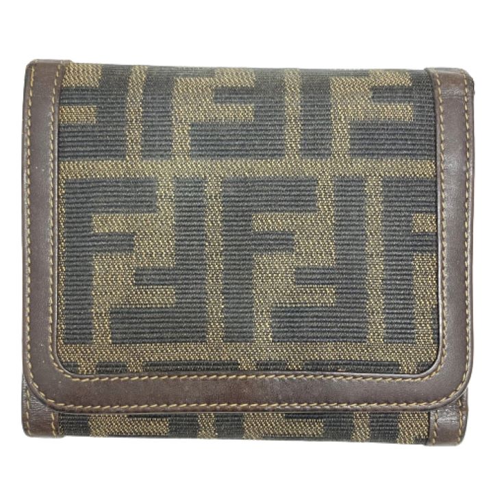 【FENDI/フェンディ】ズッカ 三つ折りコンパクト財布