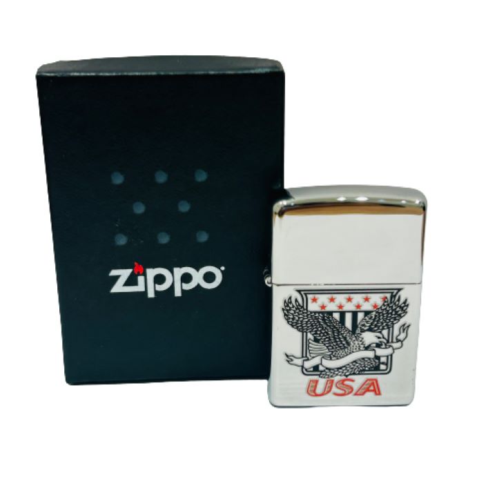 【Zippo/ジッポ】オイルライター シルバー USA イーグル