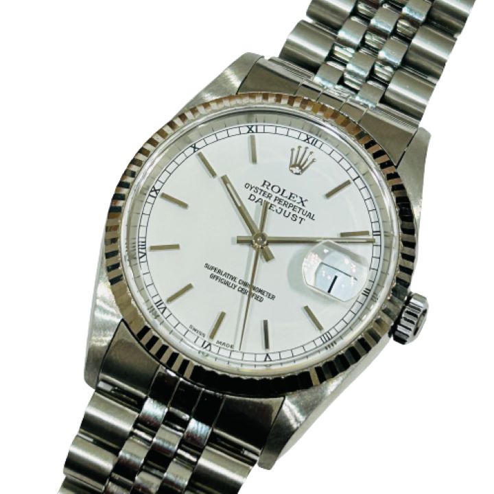 【ROLEX/ロレックス】オートマ デイトジャスト 16234 白文字盤 腕時計