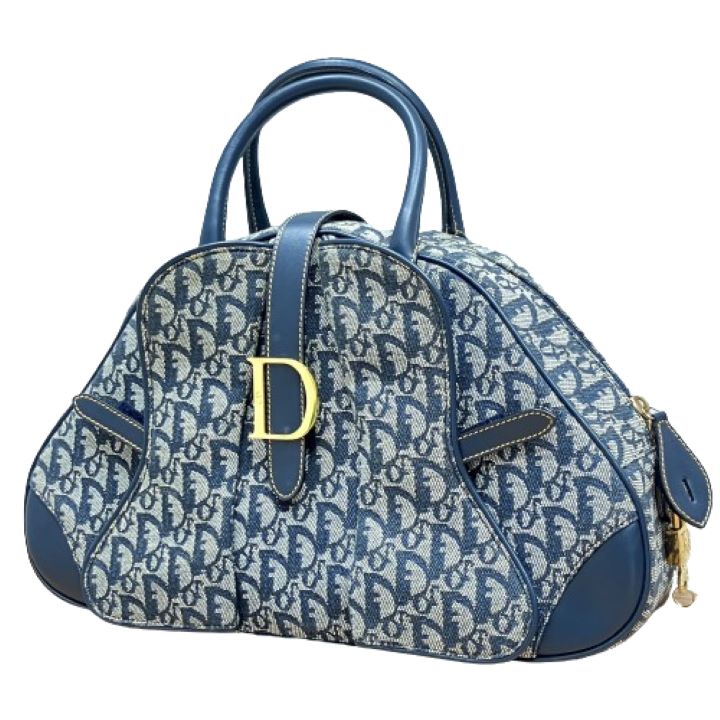 【Christian Dior/クリスチャンディオール】トロッター ダブルサドル ボーリングバッグ