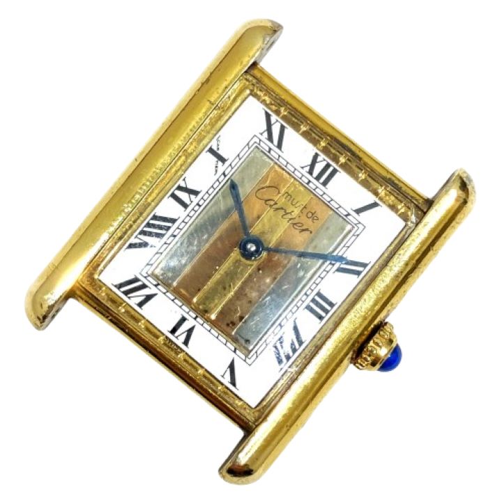 【Cartier/カルティエ】マストタンクヴェルメイユ トリニティ 590005 QZ 腕時計 フェイスのみ