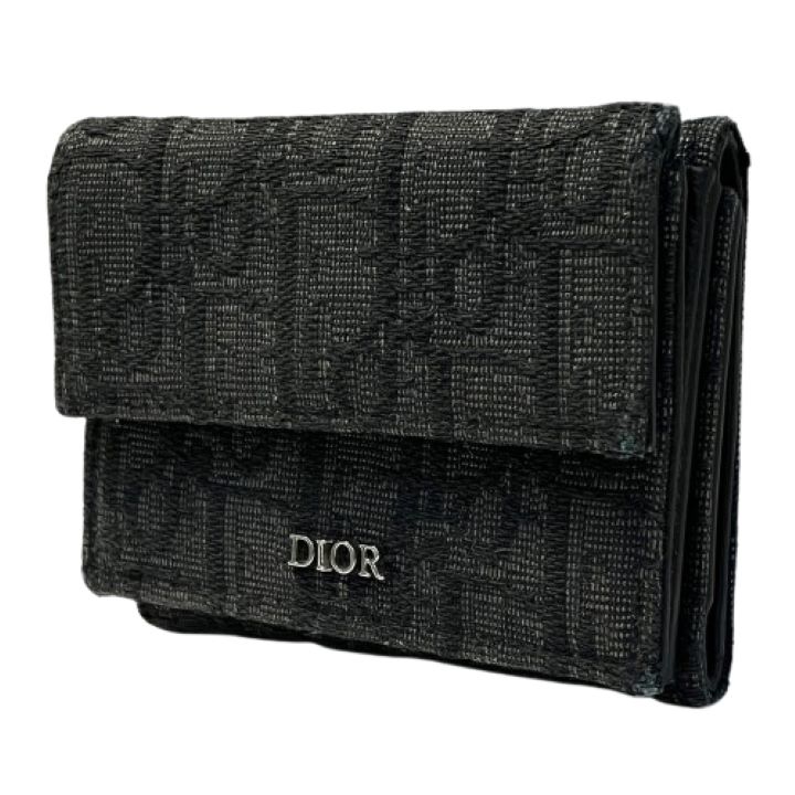 【Christian Dior/クリスチャンディオール】トロッター オブリーク 3つ折りミニ財布 2OBBC110YSE