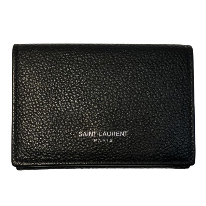 【SAINT LAURENT/サンローラン】レザー 3つ折りミニ財布