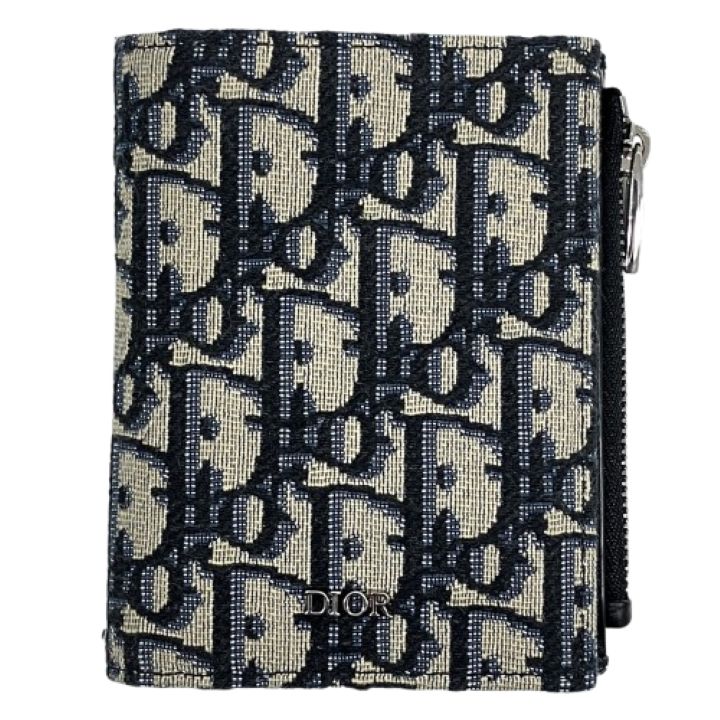 【Christian Dior/クリスチャンディオール】 オブリーク ジャガード 2つ折り財布