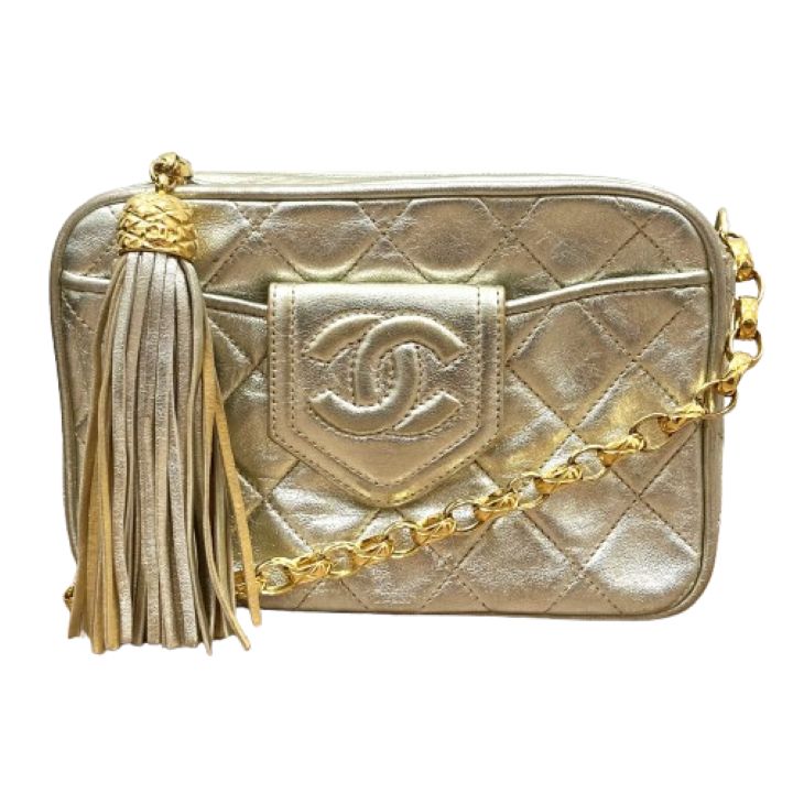 【CHANEL】マトラッセ フリンジ ココマーク チェーンショルダーバッグ