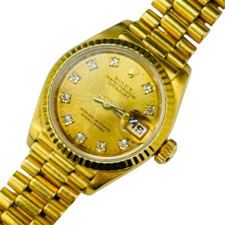 【ROLEX ロレックス】デイトジャスト 10Pダイヤ 金無垢