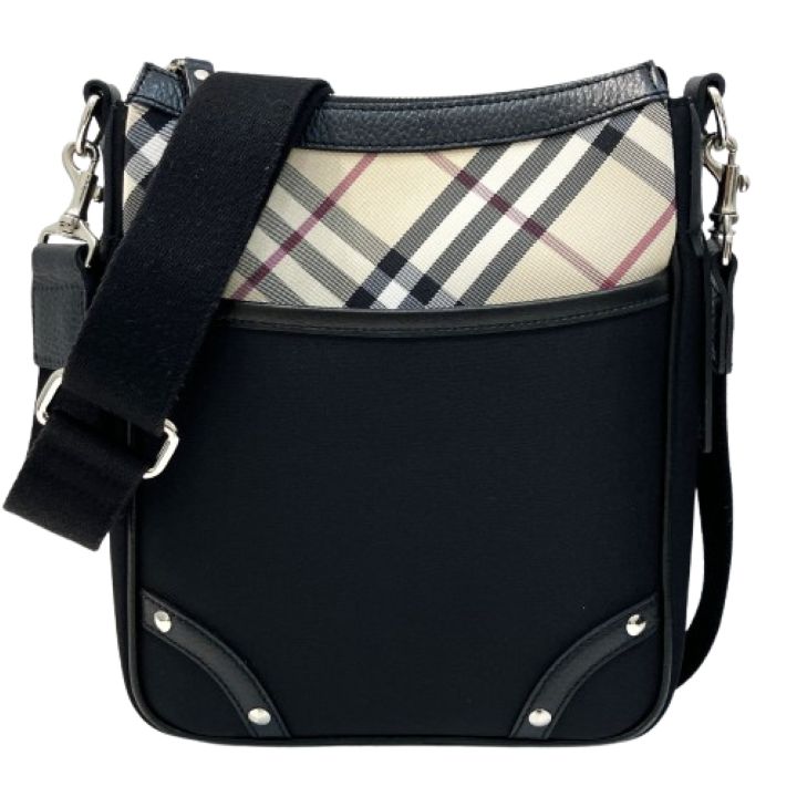 【BURBERRY/バーバリー】 ノバチェック×キャンバス ミニショルダーバッグ
