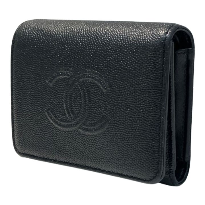 【CHANEL /シャネル】キャビアスキン 3つ折り財布